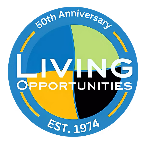 Living Opportunities 50 Years Anniversary Logo